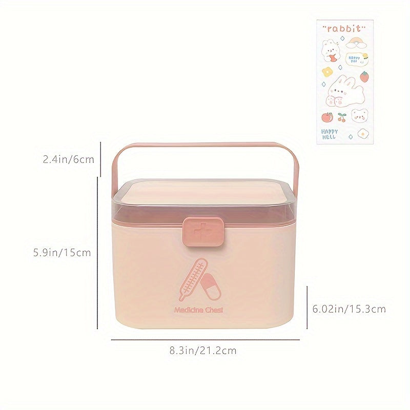 Large Capacity Emergency Medicine Storage Box for Home Office School Car Travel