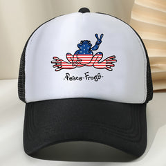 Peace Frog Baseball Cap American Flag Dad Hat