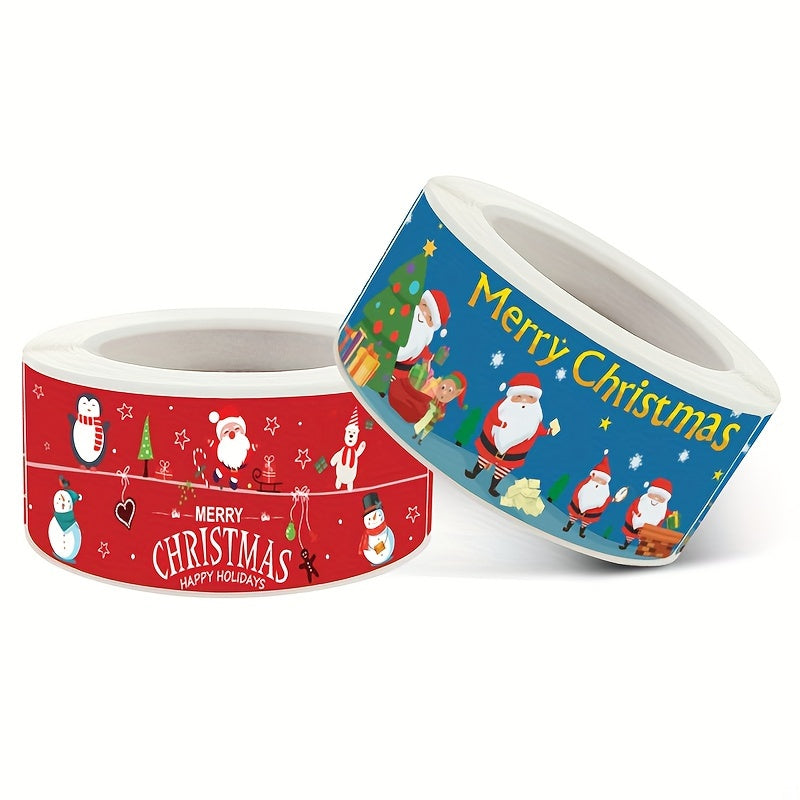 1pc Christmas Strip Sticker Sealing Sticker Packaging Decoration