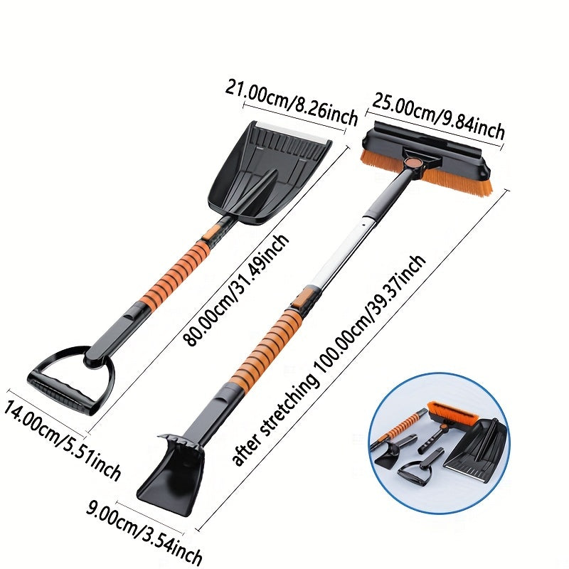 Car Snow Shovel Windshield Deicing Brush Winter Cleaning Tool