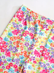 4 Pack Girls Striped Floral Leggings Stretch Sport Pants