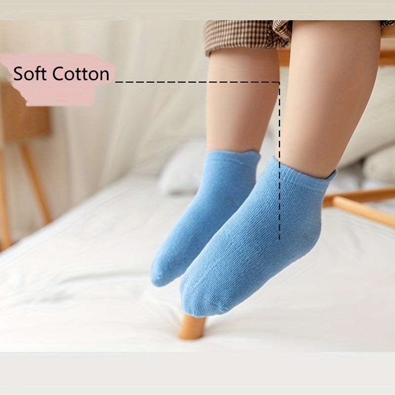 6Pairs Baby Cotton Non slip Ankle Socks For Spring Summer Autumn