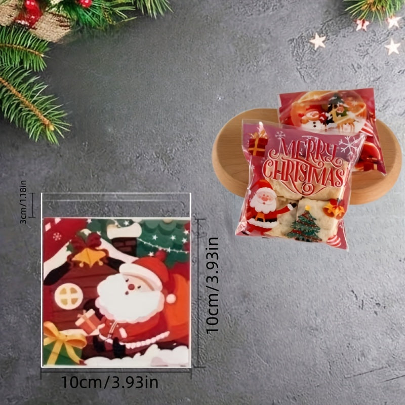 100pcs Christmas Goodie Bag Small Business Supplies