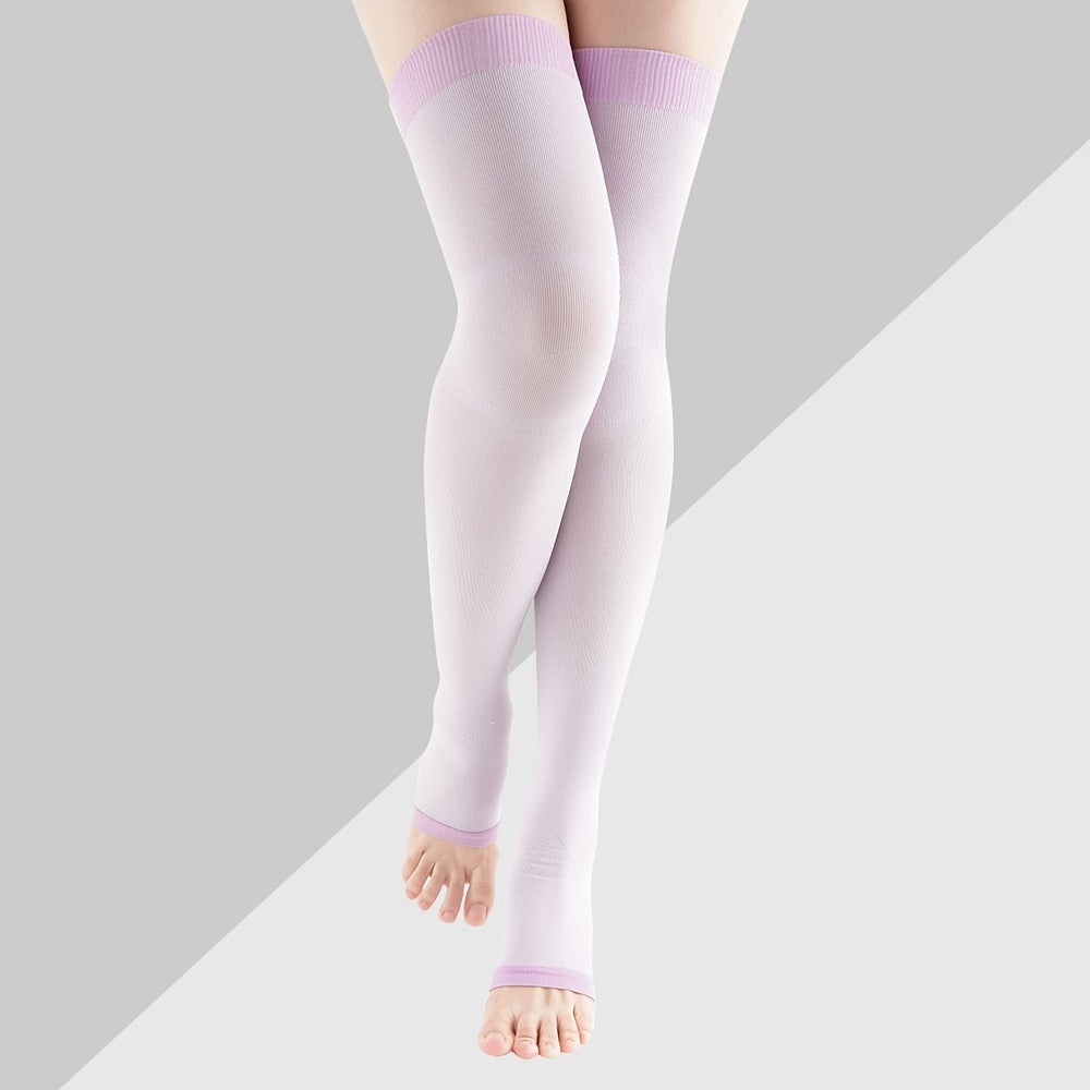 Open Toe Compression Socks Thigh High Toeless Sleep Compression Stockings