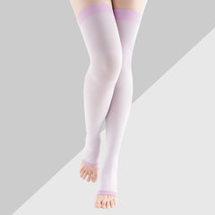 Open Toe Compression Socks Thigh High Toeless Sleep Compression Stockings