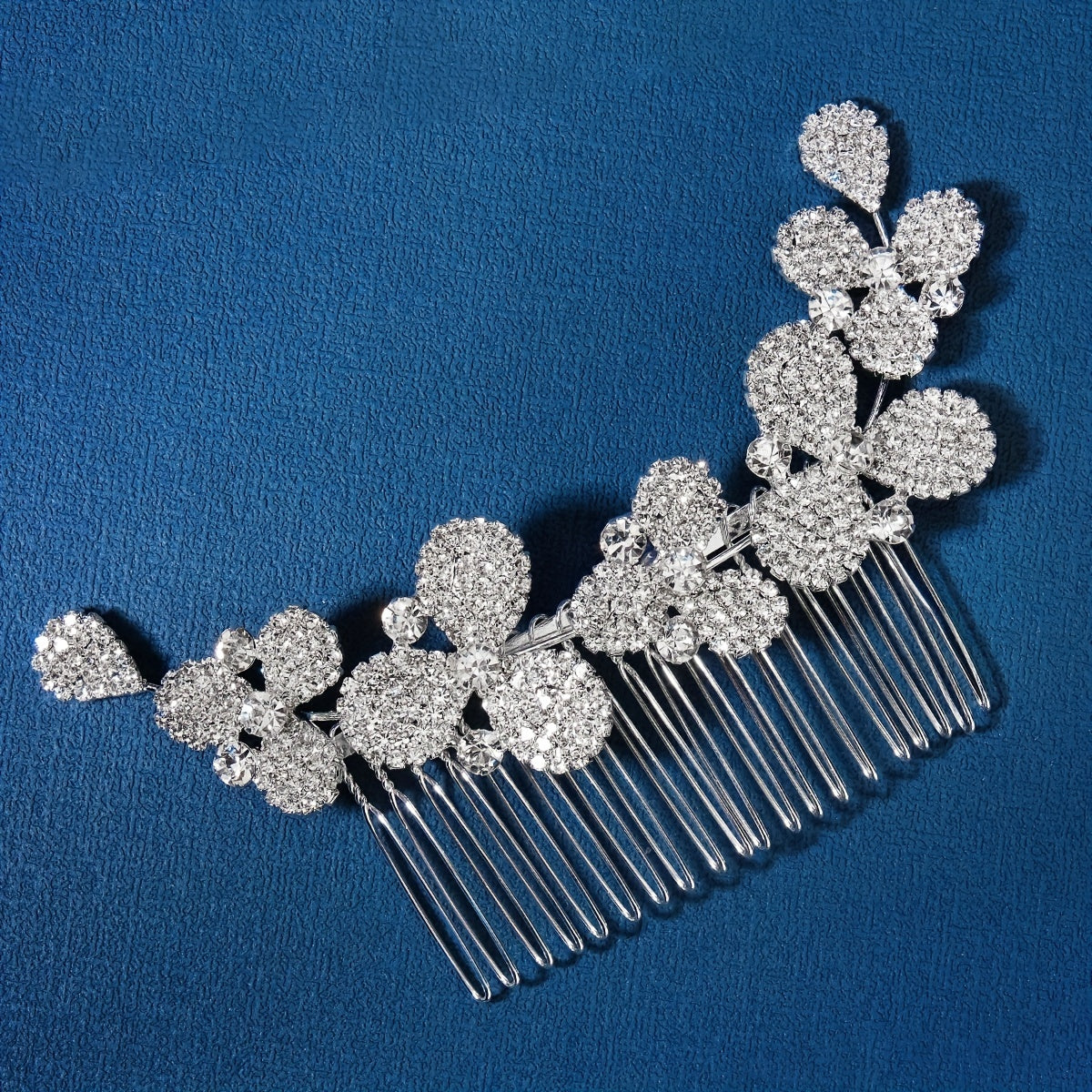 Rhinestone Flower Hair Comb for Girls Women