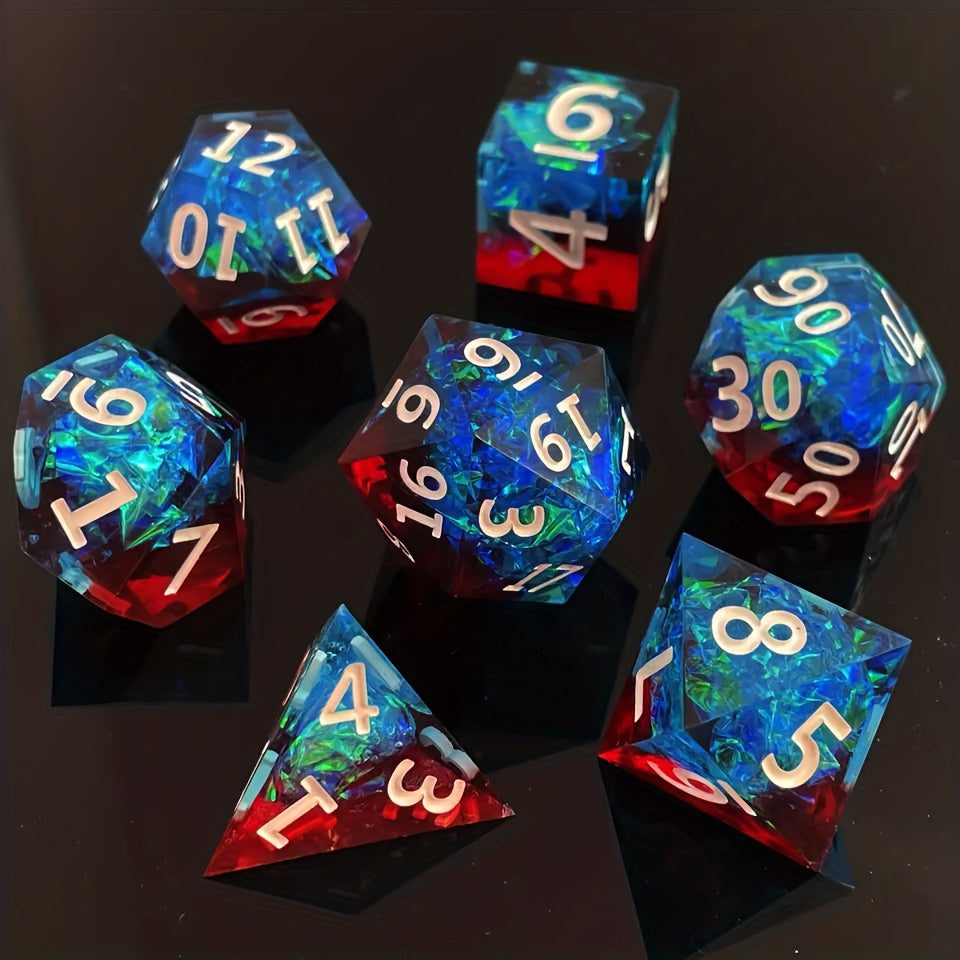 7pcs Resin Dice Set for Board Game Entertainment
