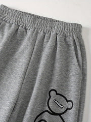 Smart Bear Graphic Jogger Pants for Teen Girls, Daily Casual Sports, All Seasons
