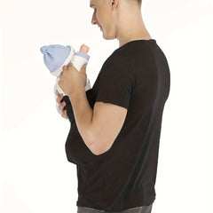 Men's Short Sleeve V Neck T Shirt With Kangaroo Pocket