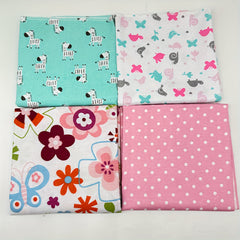 4pcs MIIYOUNG Blanket Square Printed Polyester Fiber Woven Mixed