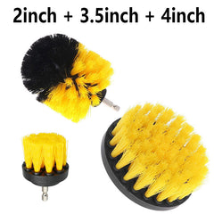 3pc Drill Brush Scrubber Kit for Grout Floor Tub Tile Cleaning