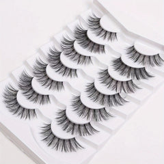 7 Pairs Thick 3D Curling False Eyelashes Fluffy Volume D Curl Lashes