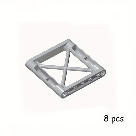 8pcs DIY Small Particle Building Blocks X-Shaped Iron Frame Parts