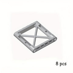 8pcs DIY Small Particle Building Blocks X-Shaped Iron Frame Parts