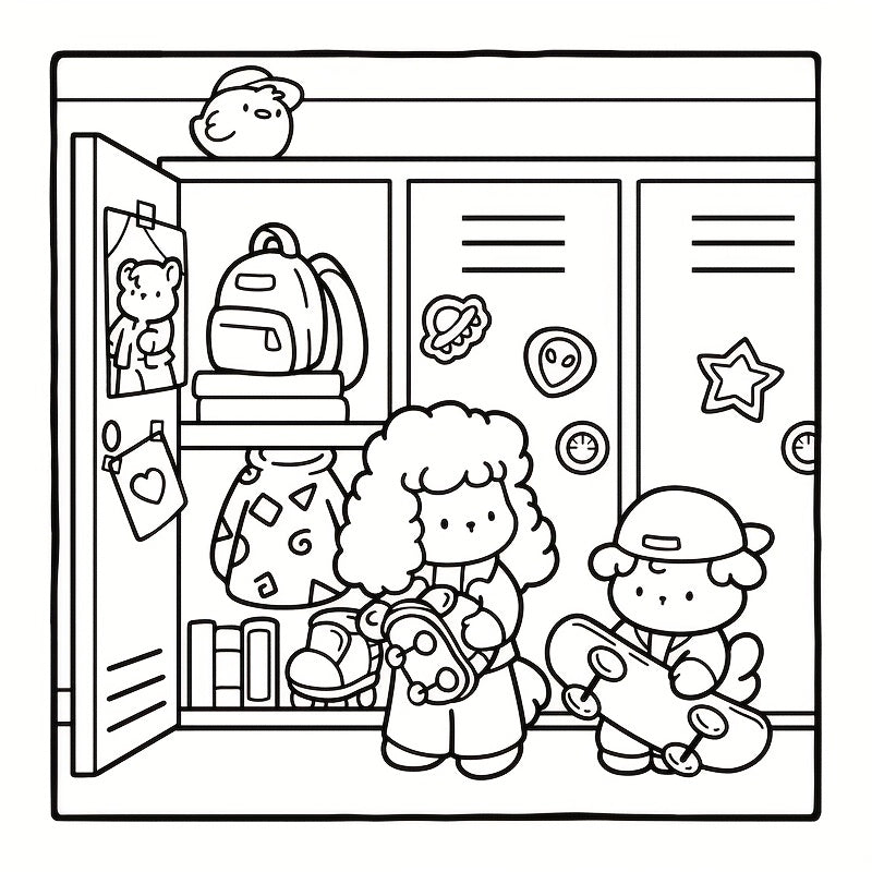 Cozy Eras Coloring Book for Kids Yoga Pose Scenes with Adorable Animals