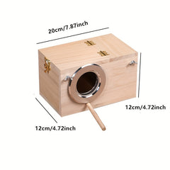 Wooden Pet Bird Nest Parrot Breeding Box Birdhouse Bridge - Pet Supplies