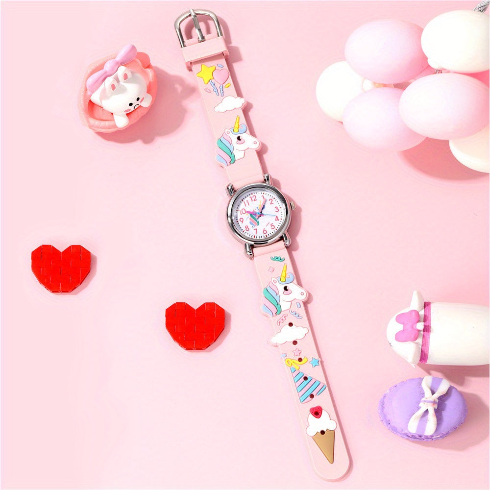 3pcs Girls Quartz Watch Bracelets Set Holiday Gift