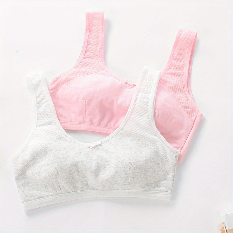 Sports Teen Girls Bra Stretch No Steel Ring Breathable Girls Vest