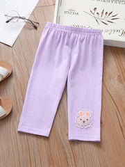 Toddler Girls Cotton Capris Pants Easter Rabbit Pattern Kids Clothes