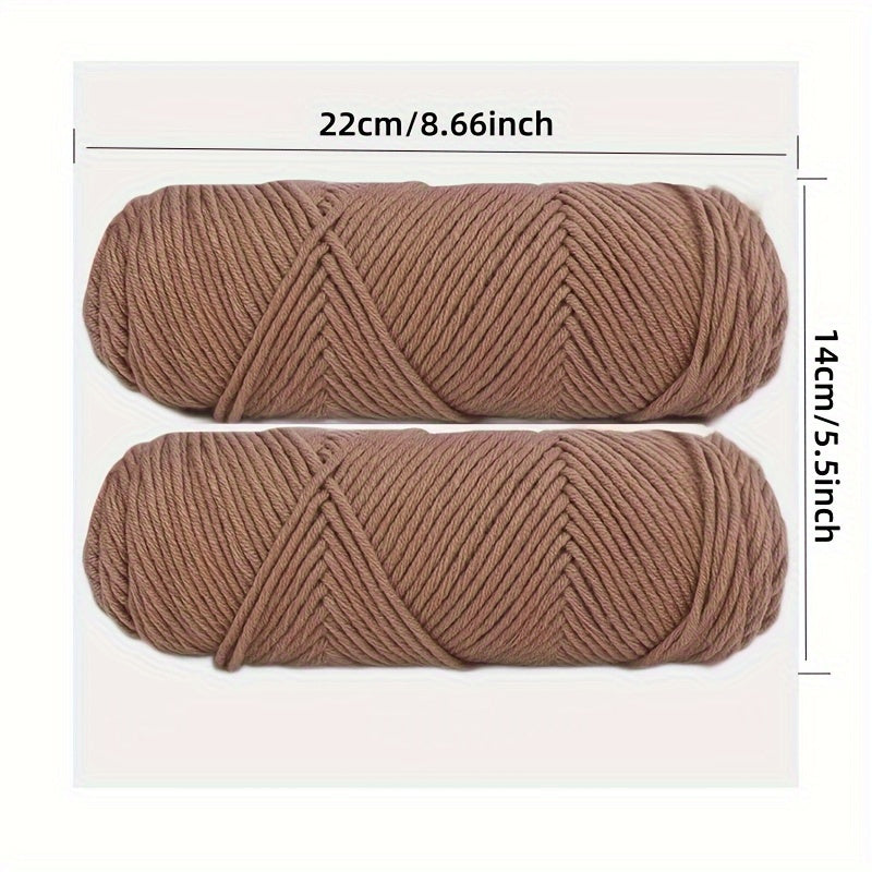 2pcs 100 Worsted Acrylic Crochet Yarn 3mm Thickness Easy To Handle