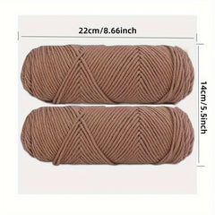 2pcs 100 Worsted Acrylic Crochet Yarn 3mm Thickness Easy To Handle
