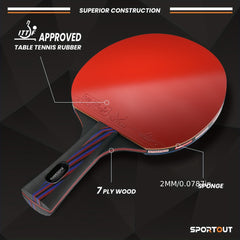 Professional Table Tennis Racket with Bag