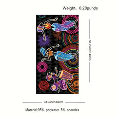 Boho Scarf Shawl Large Dancing Print Sunscreen Wraps Windproof Beach Towel