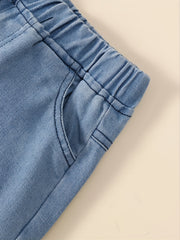 Girls Denim Jeans with Pockets Kids Spring Fall Clothing