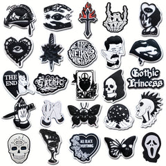 25pcs Gothic Halloween PVC Shoe Charms for Kids Boys Girls Men Women