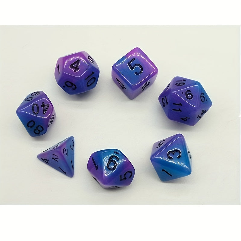 Faceted Luminous Resin Dice Set for Party Game Night