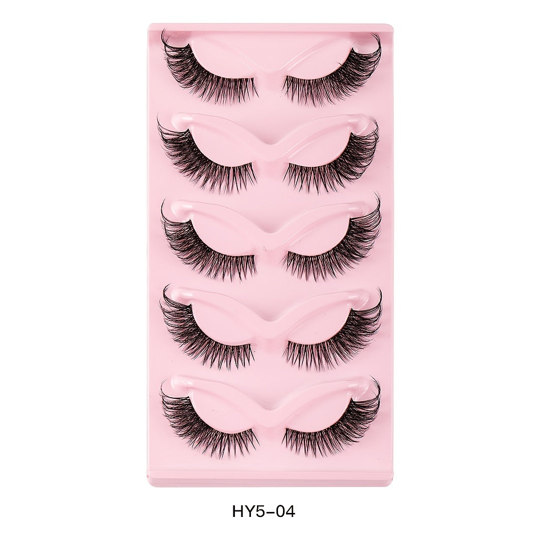 Cat Eye Lashes Natural Volume Thick Curly Manga Winged False Eyelashes