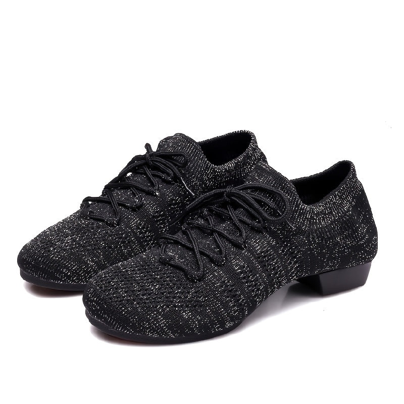 Women's Casual Knitted Trainers Breathable Low Heeled Shoes