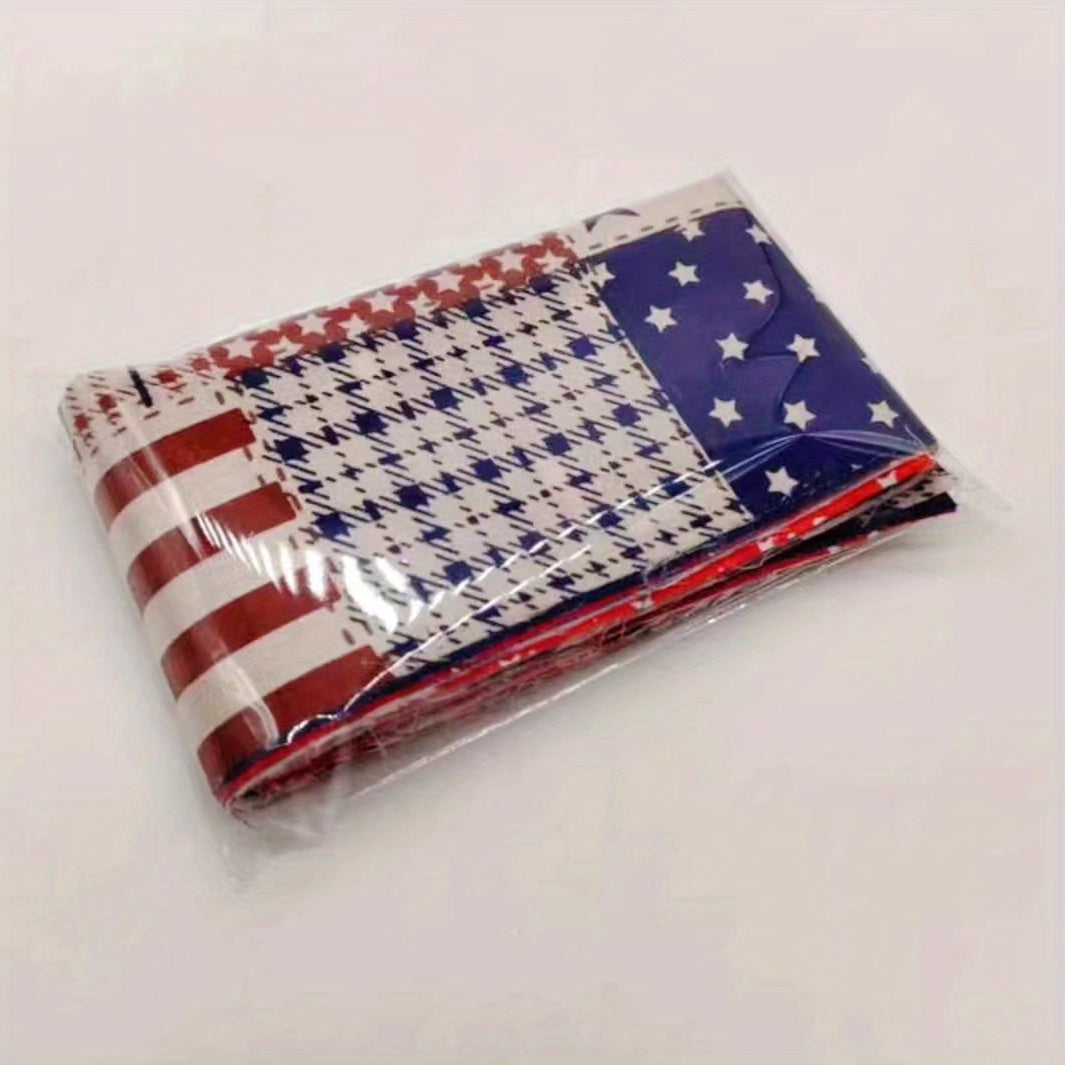 7pcs National Flag Cotton Fabric Bundle DIY Patchwork