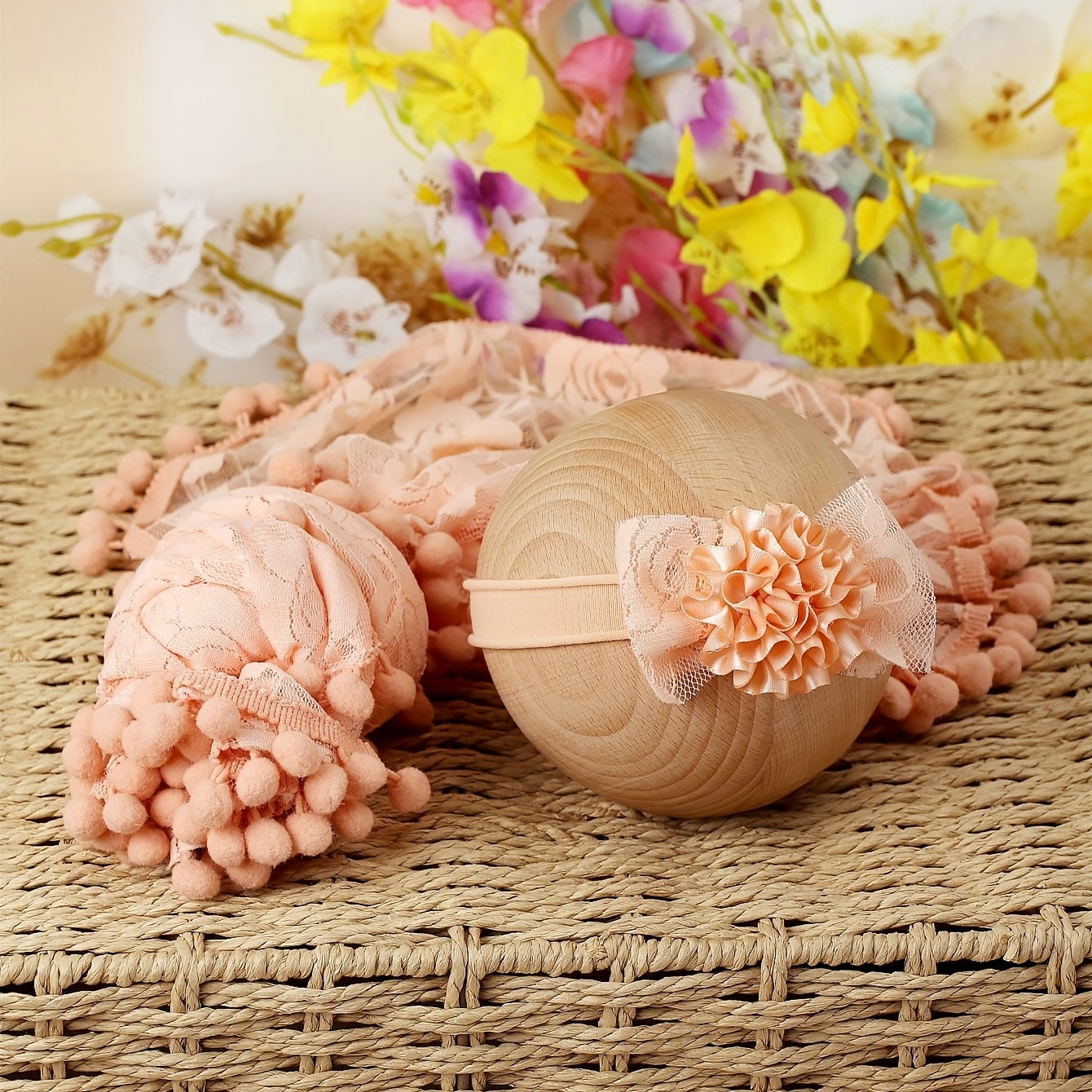 Newborn Lace Wrap Photography Props Set