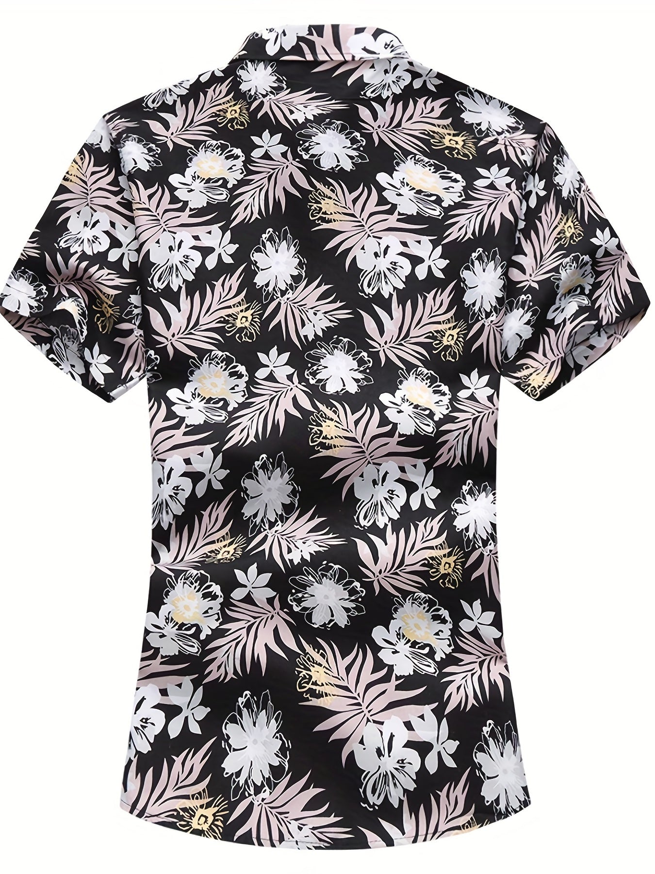 Men's Floral Print Camp Collar Hawaiian Shirt