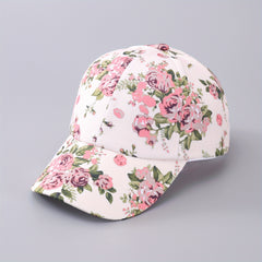 Floral Print Baseball Cap Women Sunscreen Sports Hat Lightweight Dad Hats