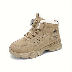 Boy's Snow Boots Warm Non-slip Ankle Boots Plush Cozy Outdoor Hiking