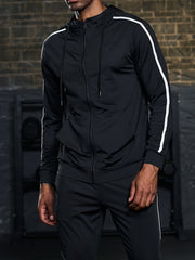 Men's Sports 2pcs Set Zip Up Hoodie Joggers Matching Set
