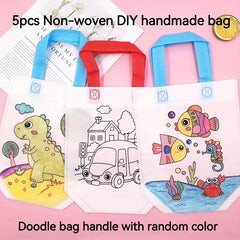 Watercolor Pens DIY Graffiti Bag Set Non-woven Fabric Art Material Package