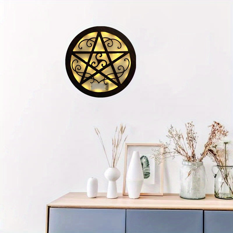 LED Fairy Tale Shape Light Retro Wooden Sign Hanging Decoration