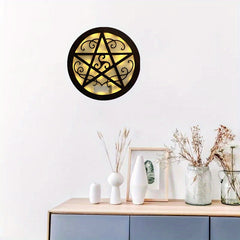 LED Fairy Tale Shape Light Retro Wooden Sign Hanging Decoration