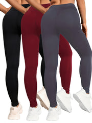 3pcs High Waist Seamless Yoga Pants Butt Lifting Leggings