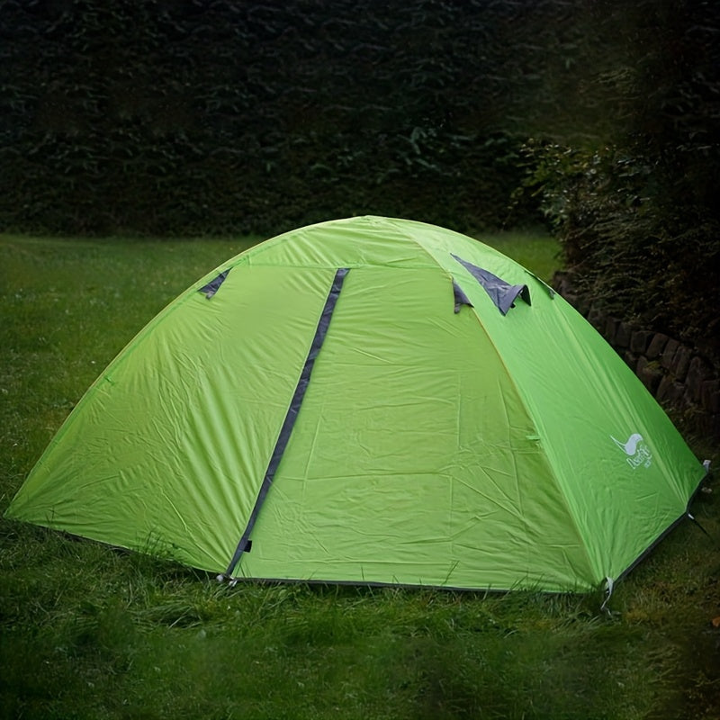 Outdoor Camping Double Layer Tent for 2 People Rainproof & Sunscreen