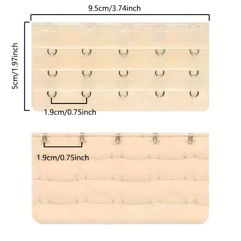5pcs Bra Strap Extenders 5 Hooks Adjustable Band Women's Lingerie Accessories