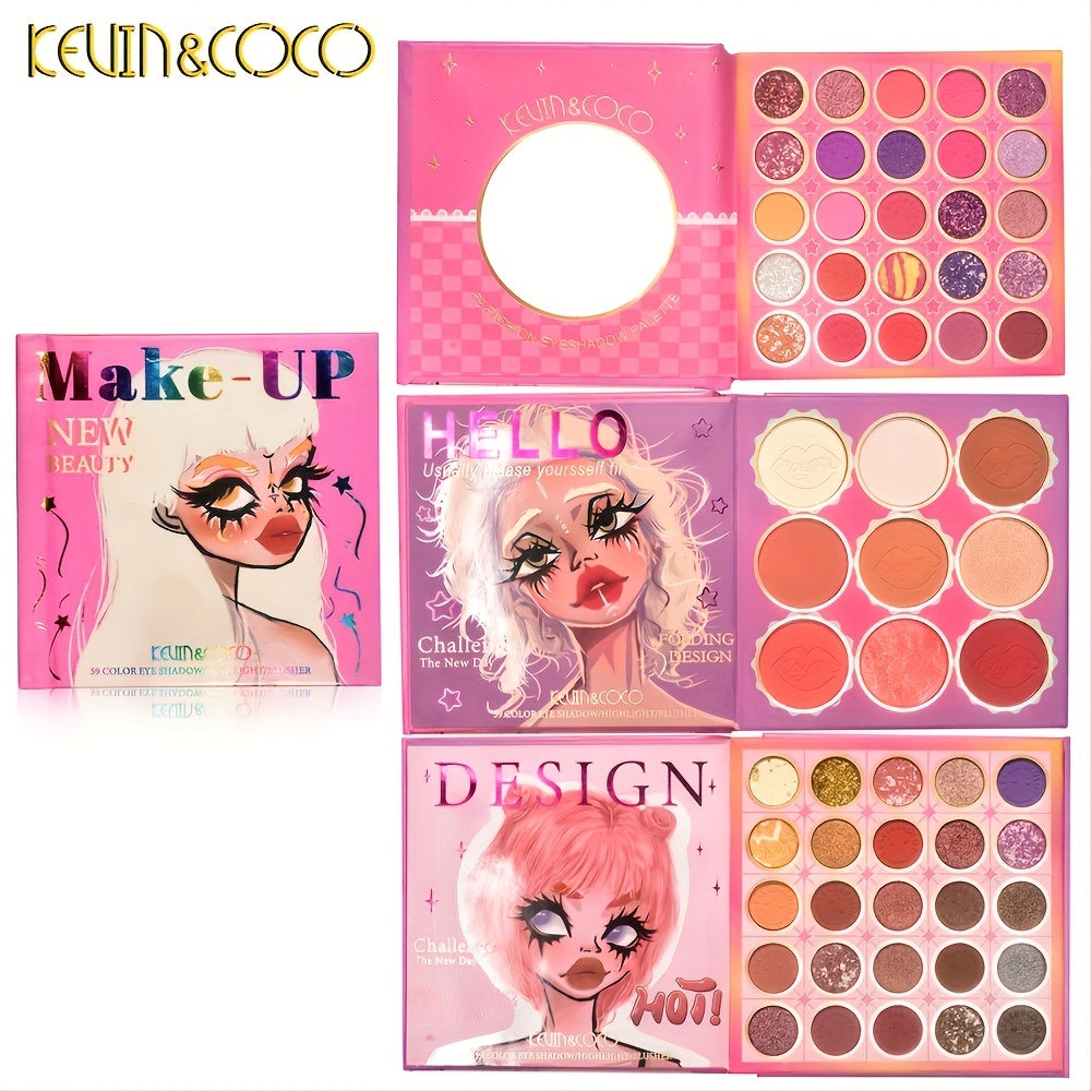 3-Layered Eyeshadow Palette with Matte, Pearl and Earth Tones