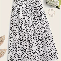 Dalmatian Print Maxi Skirt
