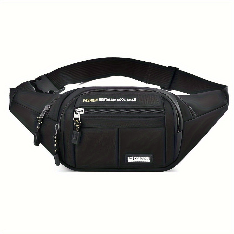 Men's Waist Pack Oxford Cloth Sports Chest Bag Large Capacity Crossbody Backpack