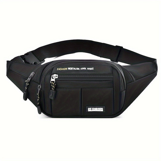 Men's Waist Pack Oxford Cloth Sports Chest Bag Large Capacity Crossbody Backpack