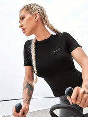 Seamless Short Sleeve Sports Top for Women