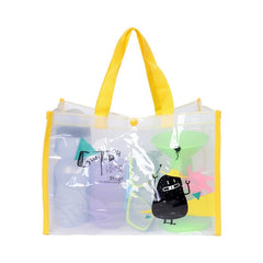 Clear Totes Bag Transparent PVC Handbag Lightweight Cartoon Print Bag